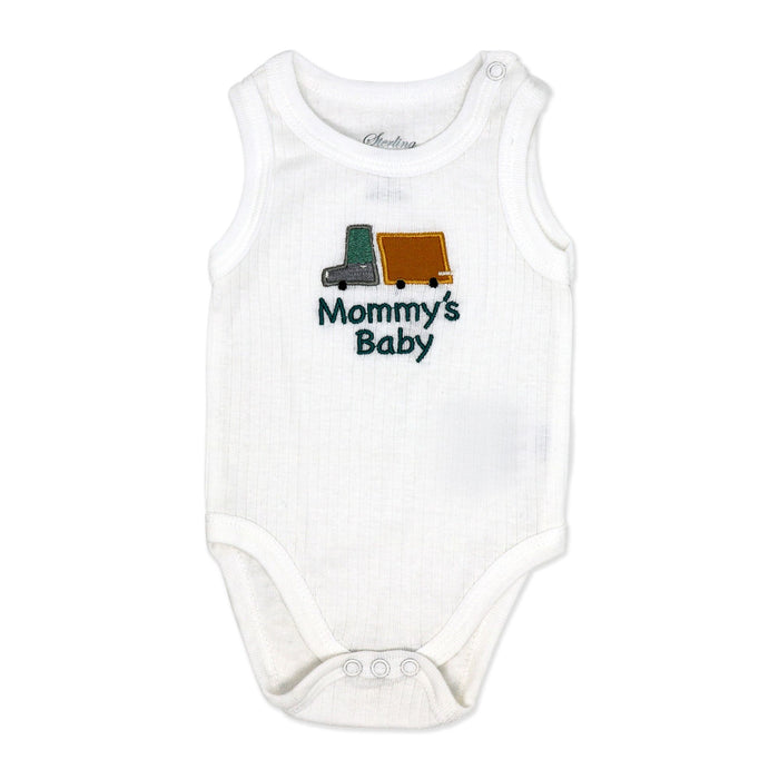 Car Print 4 Piece Baby Summer Outfit Set with Sunglasses