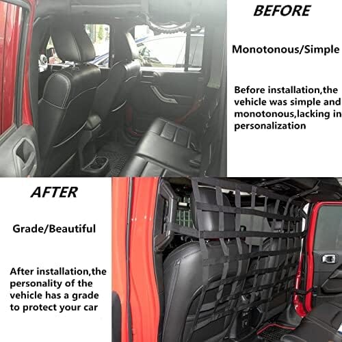 Car Rear Seat Isolation Barrier Net Back Pet Dog Seat Divider Travel Pet Clever