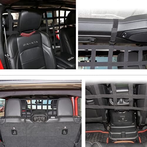 Car Rear Seat Isolation Barrier Net Back Pet Dog Seat Divider Travel Pet Clever