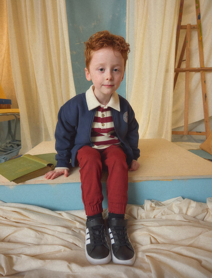 Cardigan brodé à manches longues pour garçon