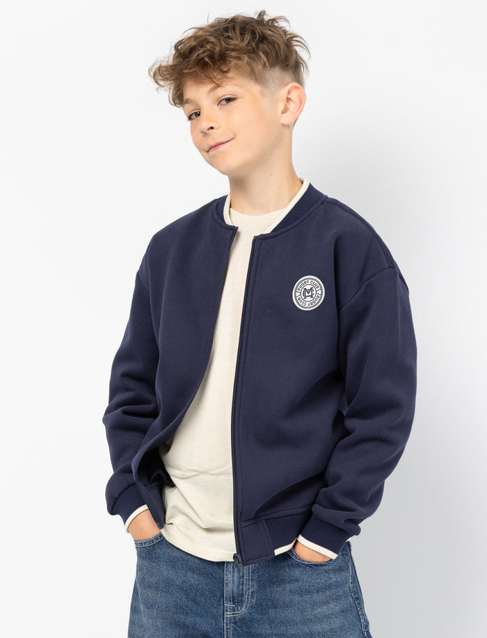 Cardigan brodé à manches longues pour garçon
