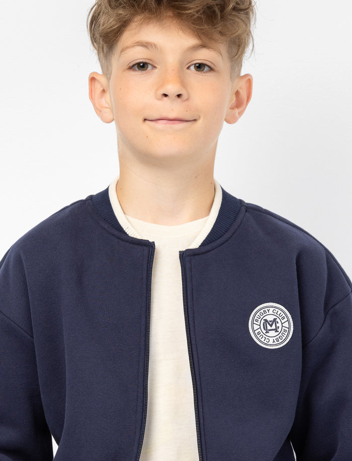 Cardigan brodé à manches longues pour garçon