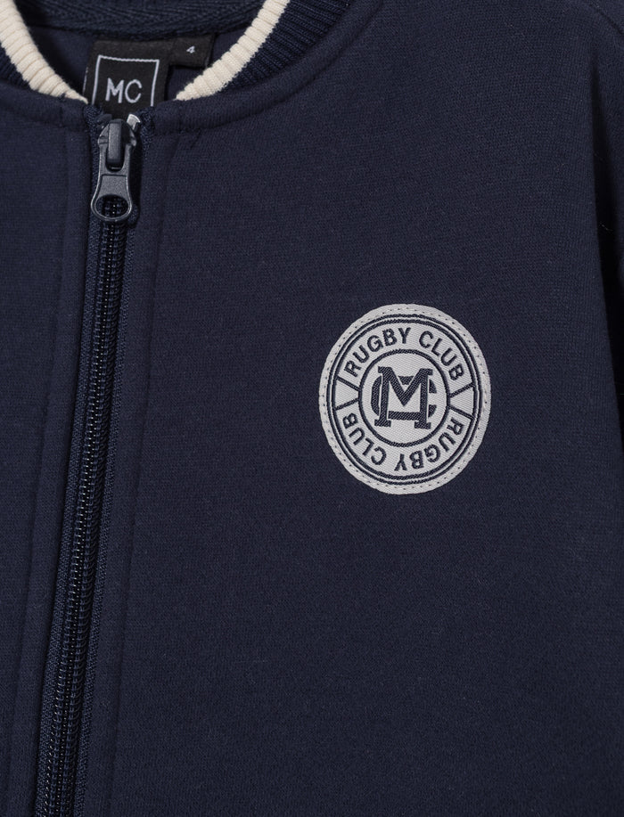 Cardigan brodé à manches longues pour garçon