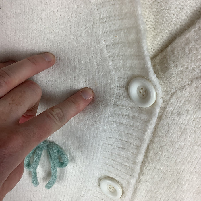 Cardigan By Luna Ivy In White, Size: M