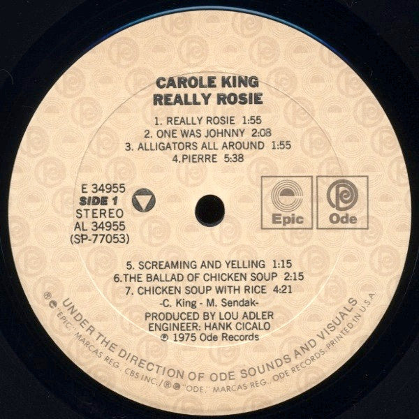 Carole King - Really Rosie (LP) [US] RP (Mint (M))
