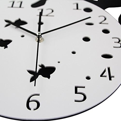Cat on Clock Living Room Mirror 3D Wall Design Home Decor Cats Pet Clever