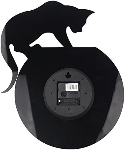 Cat on Clock Living Room Mirror 3D Wall Design Home Decor Cats Pet Clever