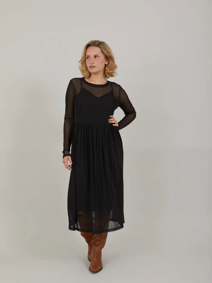 CC Heart Eve Mesh Dress Black