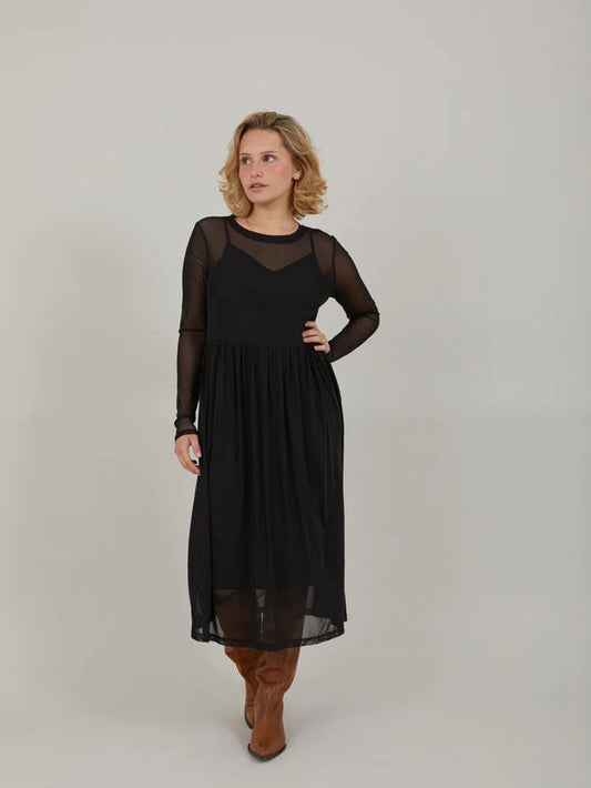 CC Heart Eve Mesh Dress Black