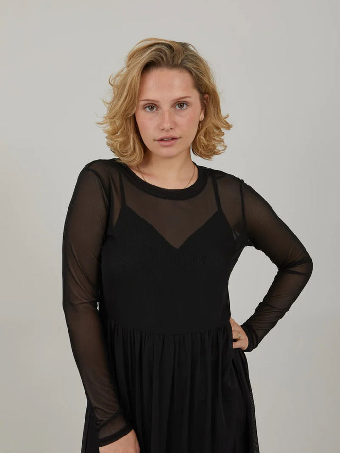 CC Heart Eve Mesh Dress Black