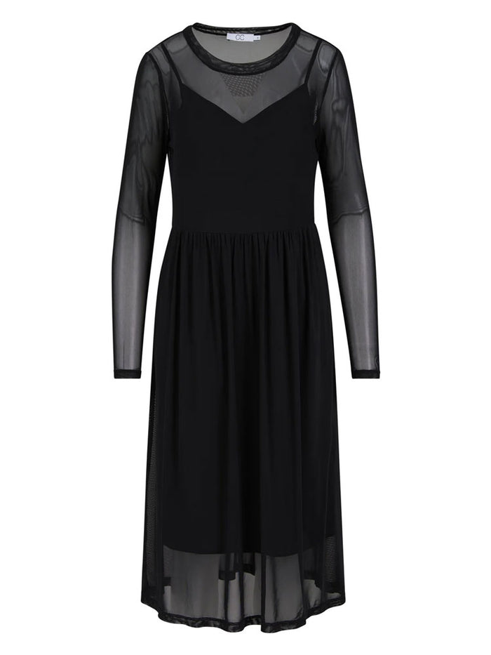 CC Heart Eve Mesh Dress Black