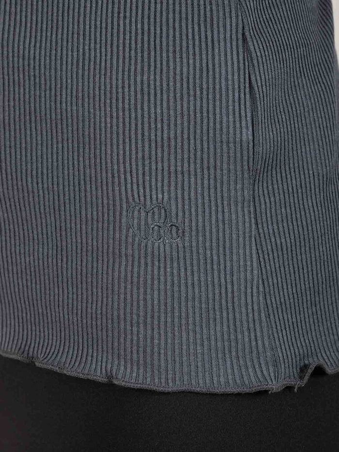 CC Heart Poppy Camisole Dark Stone Grey