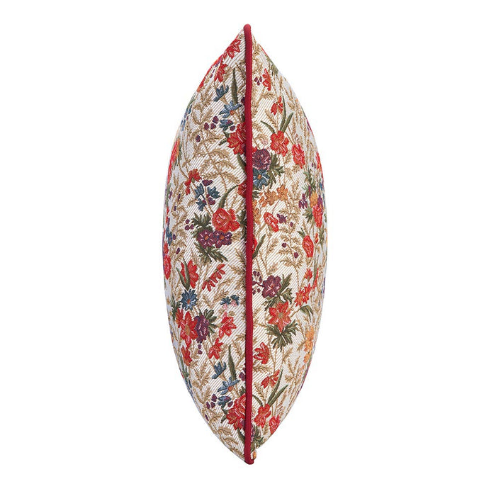 CCOV-FLMD | FLOWER MEADOW TAPESTRY PILLOWCASE/CUSHION COVER 18X18 INCH - www.signareusa.com