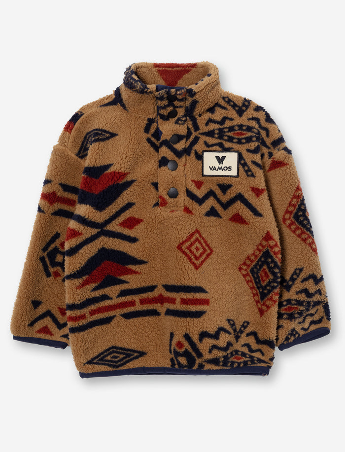 Chandail en sherpa à motif aztèque pour bébé garçon
