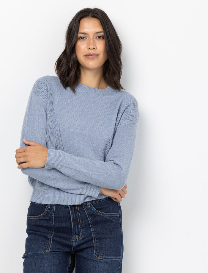 Chandail en tricot à manches longues pour femme