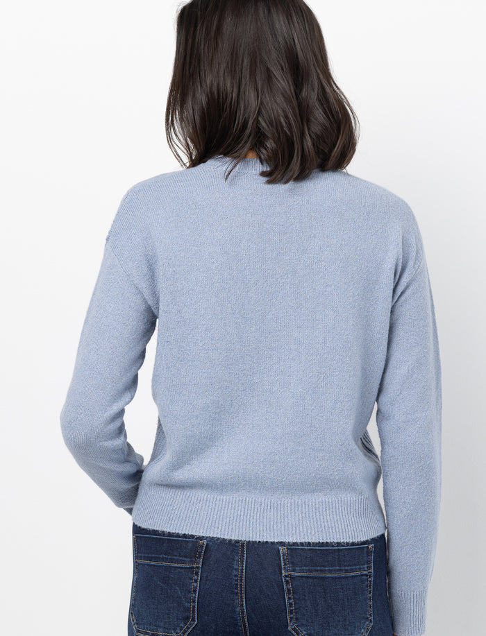 Chandail en tricot à manches longues pour femme
