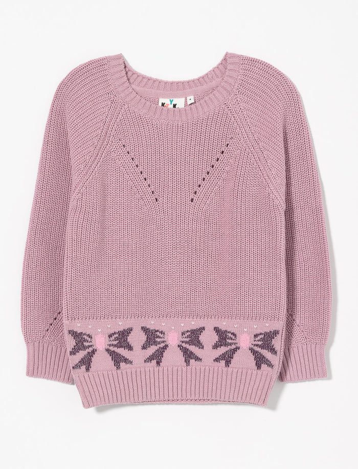 Chandail en tricot à motif - petite fille