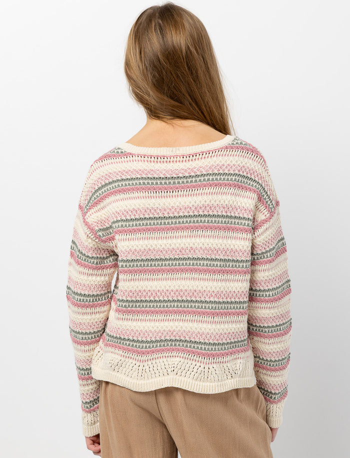 Chandail en tricot à rayures