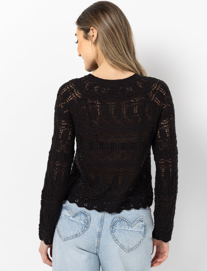 Chandail en tricot pointelle