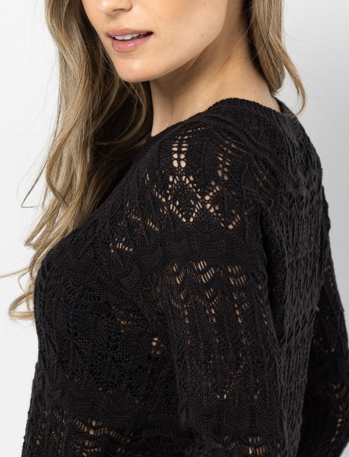 Chandail en tricot pointelle