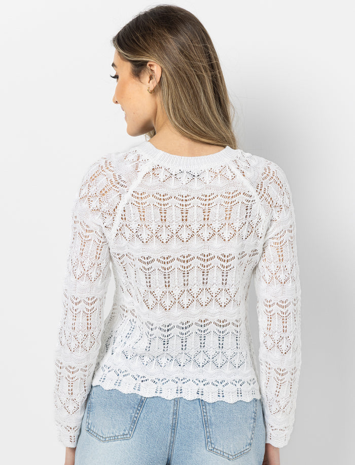 Chandail en tricot pointelle