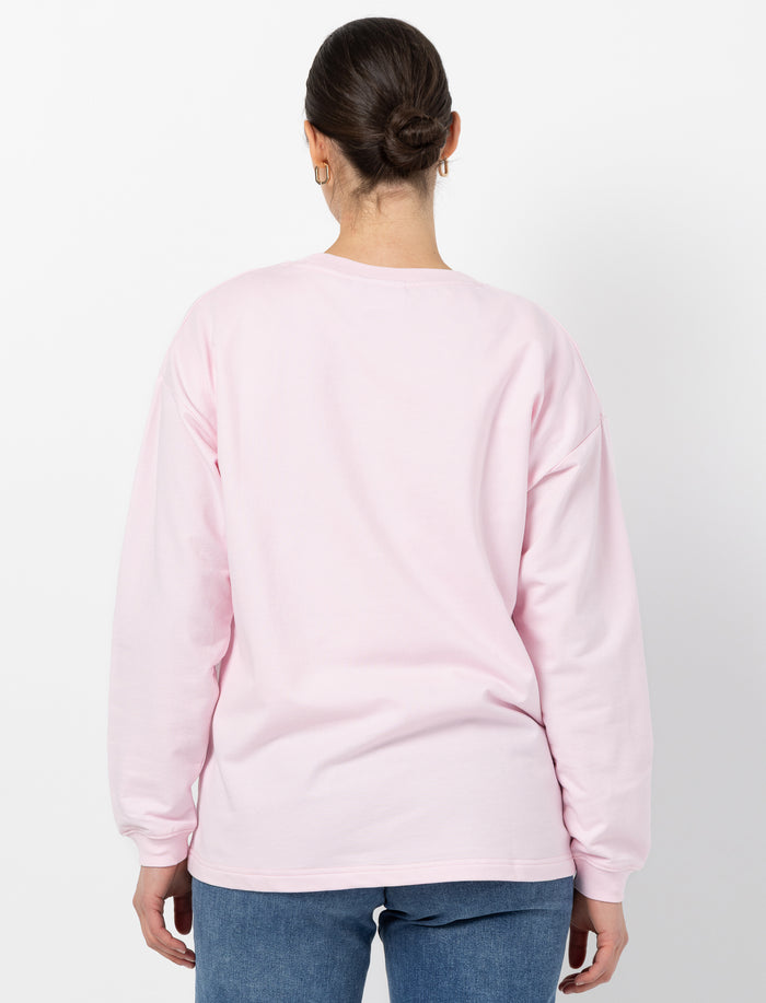Chandail imprimé à col rond pour femme