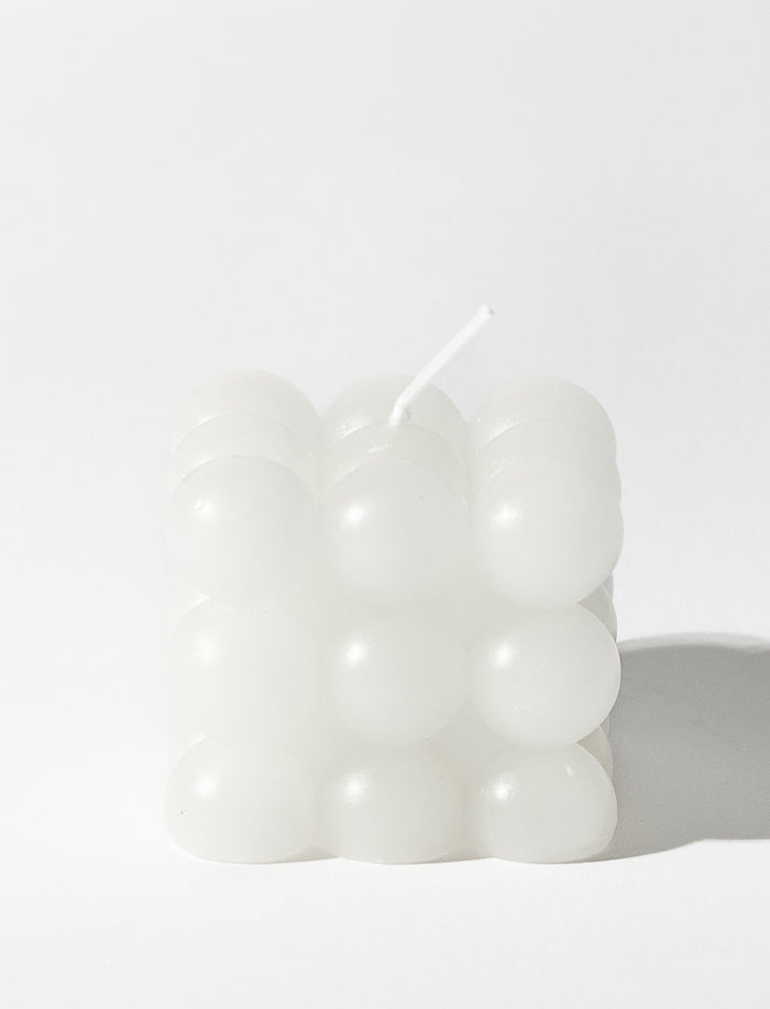 Chandelle bulle blanche