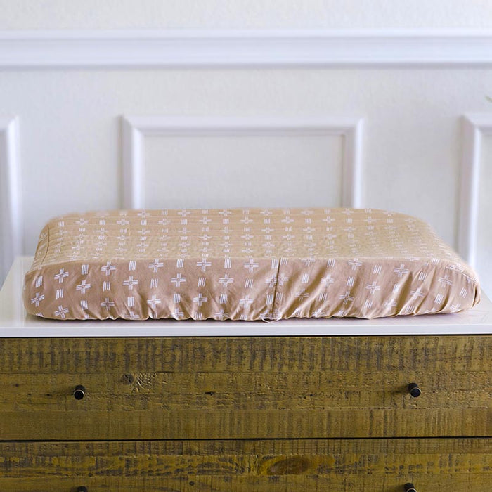 Crane Baby Changing Pad Cover - Copper Dash | Koop.co.nz