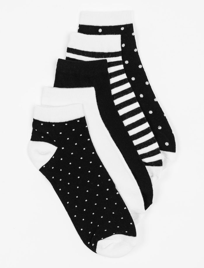 Chaussettes à la cheville à motifs - paquet de 5
