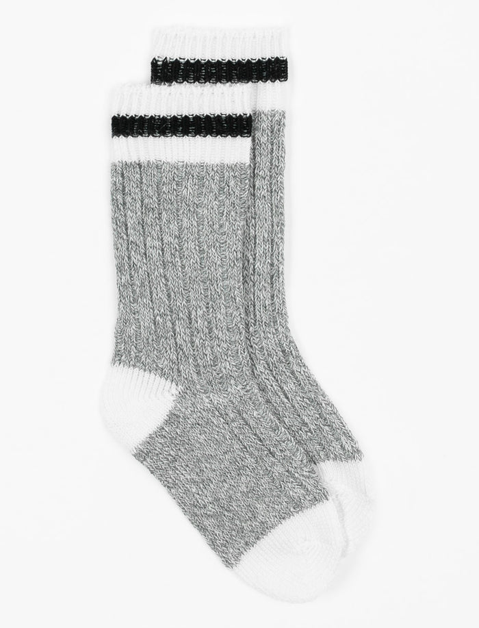 Chaussettes à rayures contrastantes