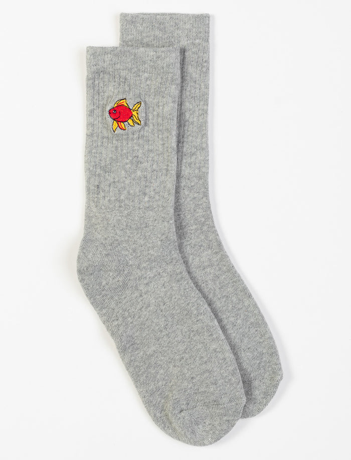 Chaussettes avec broderie de poisson