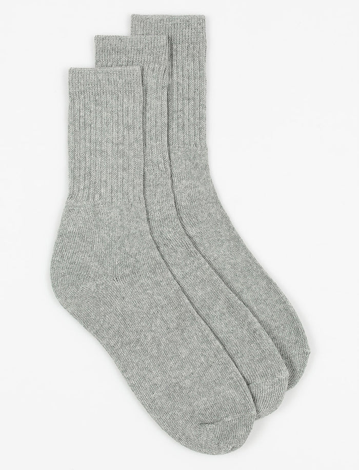 Chaussettes mi-mollet unies - paquet de 3