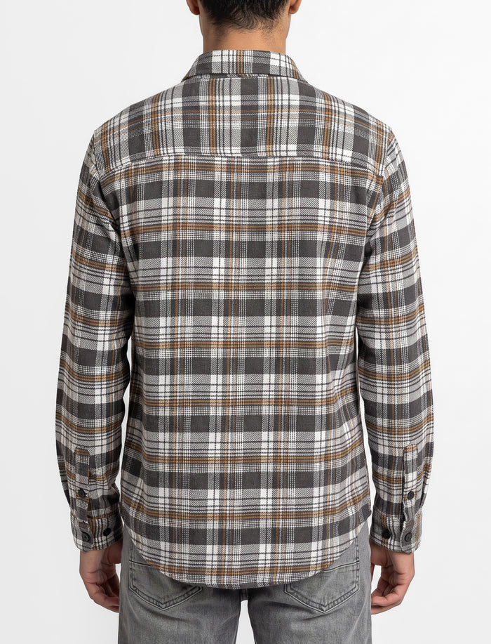 Chemise à carreaux à manches longues pour homme