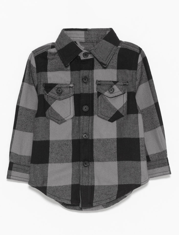 Chemise à manches longues à carreaux