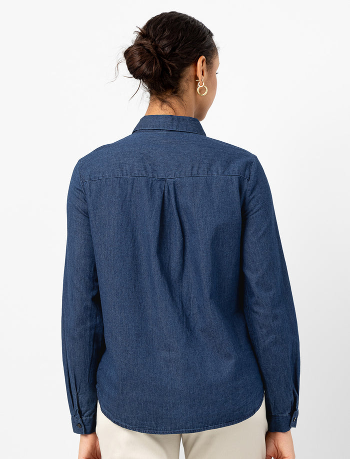Chemise boutonnée avec strass au col