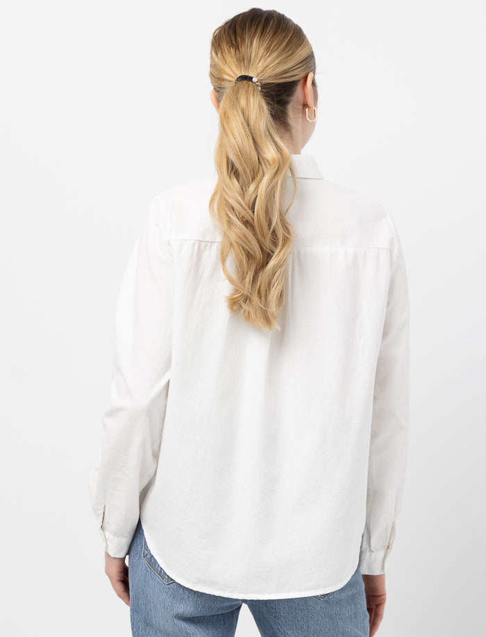 Chemise boutonnée avec strass au col