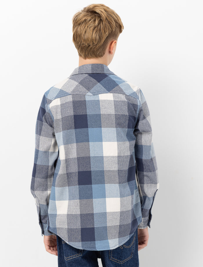 Chemise en flanelle à carreaux pour garçon