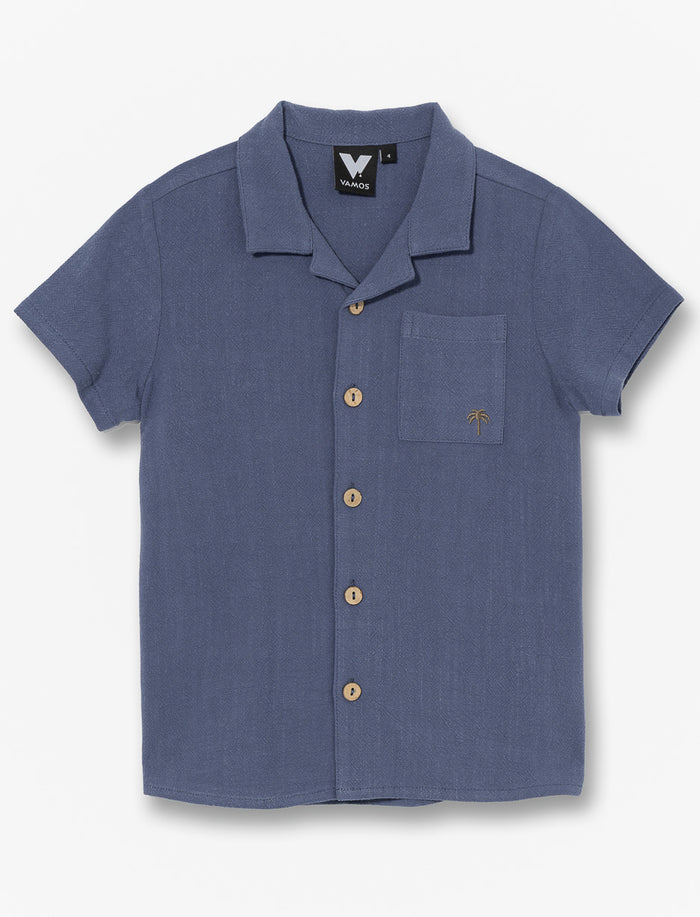 Chemise en lin avec col cubain