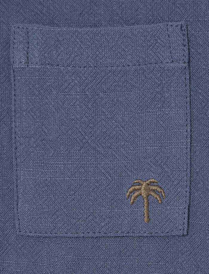 Chemise en lin avec col cubain