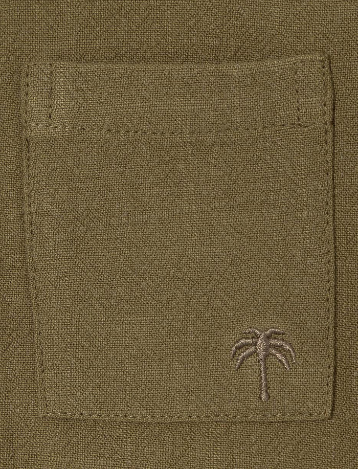Chemise en lin avec col cubain