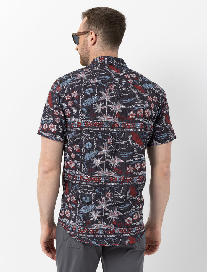 Chemise imprimée à manches courtes