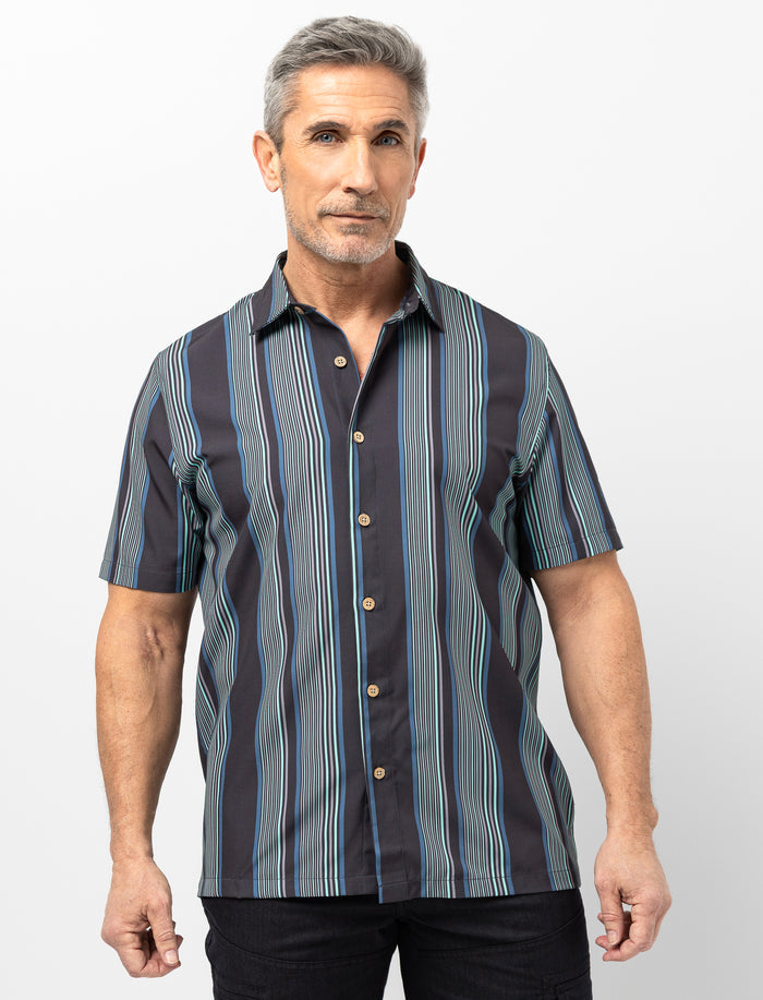 Chemise rayée à manches courtes