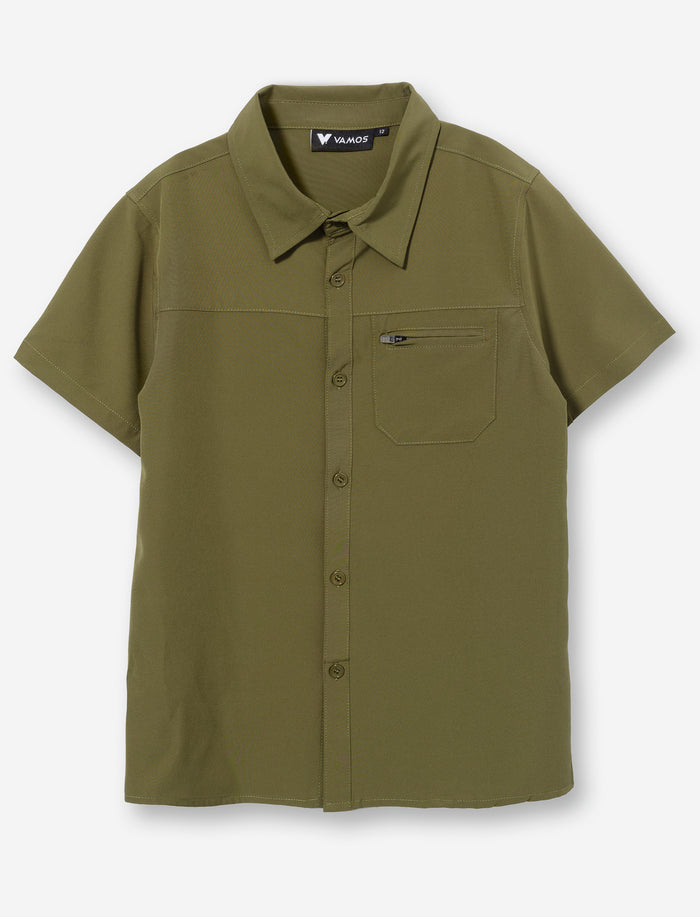 Chemise unie à manches courtes