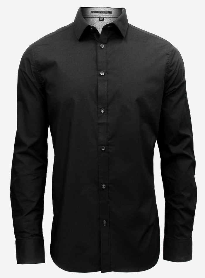 Chemise unie à manches longues