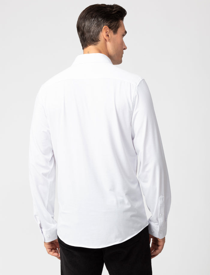 Chemise unie à manches longues