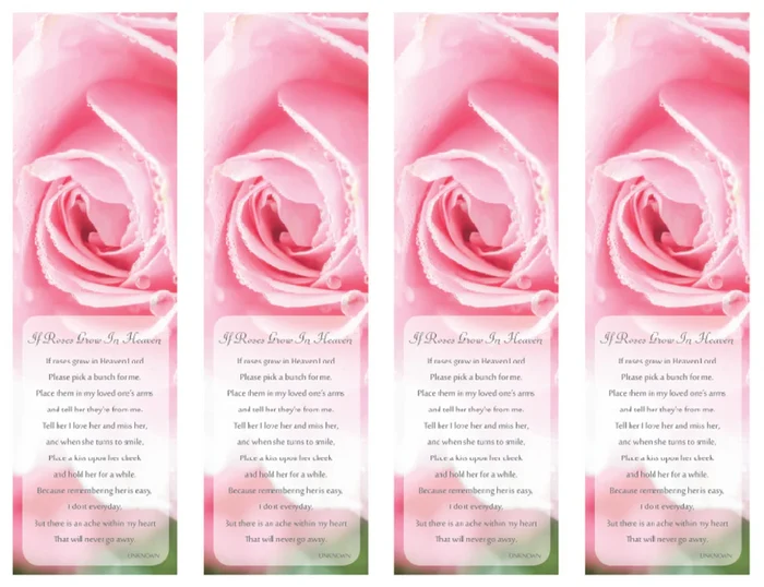 Cherished Rose Bookmark - ST8534-BM