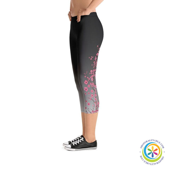 Cherry Blossom Capri Leggings-ShopImaginable.com