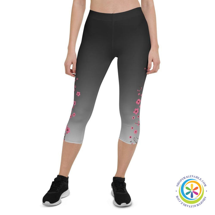 Cherry Blossom Capri Leggings-ShopImaginable.com