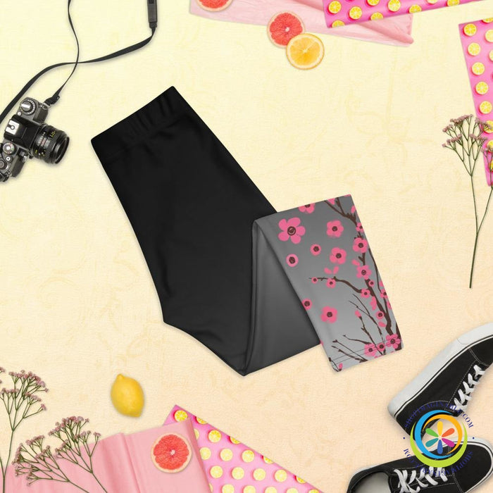 Cherry Blossom Capri Leggings-ShopImaginable.com