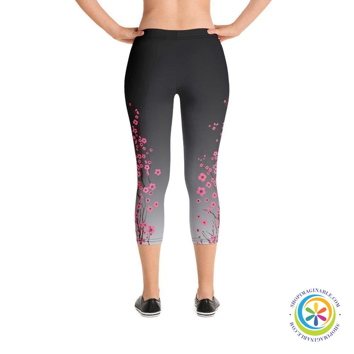 Cherry Blossom Capri Leggings-ShopImaginable.com